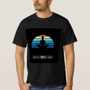 mens retro sunset positive quote tshirt