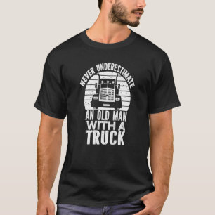 Mens Retro Truck Driver Big Rig Trucking Vintage O T-Shirt