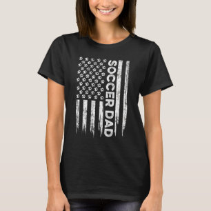Mens Retro Usa American Flag Soccer Dad Patriotic T-Shirt
