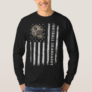 Mens Retro Vintage American Flag Football Grandadd T-Shirt