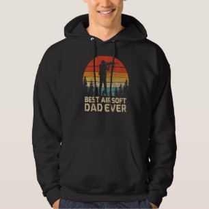 Mens Retro Vintage Best Airsoft Dad Ever Father's  Hoodie