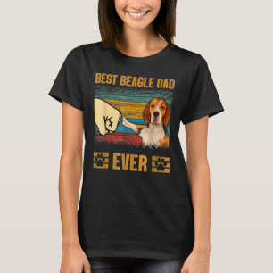 Mens Retro Vintage Best Beagle Dad Ever Fathers D T-Shirt