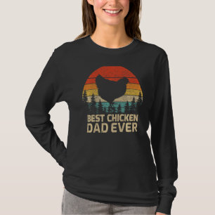 Mens Retro Vintage Best Chicken Dad Ever Father's  T-Shirt