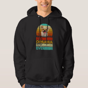 Mens Retro Vintage Best Chihuahua Dad Ever Fathers Hoodie
