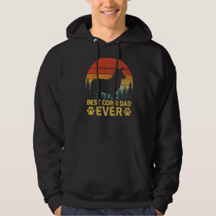 Mens Retro Vintage Best Corgi Dad Ever Father's Da Hoodie