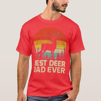 Mens Retro Vintage Best Deer Dad Ever Father's Day T-Shirt