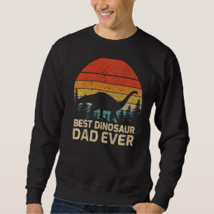 Mens Retro Vintage Best Dinosaur Dad Ever Father's Sweatshirt