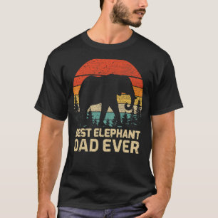Mens Retro Vintage Best Elephant Dad Ever Father's T-Shirt
