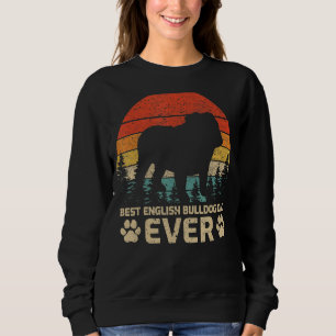 Mens Retro Vintage Best English Bulldog Dad Ever F Sweatshirt
