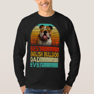 Mens Retro Vintage Best English Bulldog Dad Ever F T-Shirt