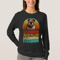Mens Retro Vintage Best English Bulldog Dad Ever F