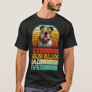 Mens Retro Vintage Best English Bulldog Dad Ever F T-Shirt