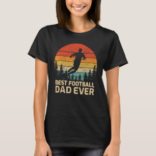 Mens Retro Vintage Best Football Dad Ever Father's T-Shirt