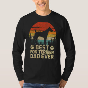 Mens Retro Vintage Best Fox Terrier Dad Ever Fathe T-Shirt