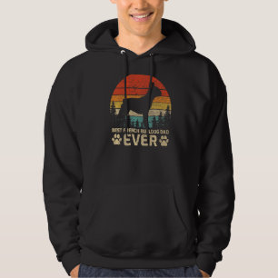 Mens Retro Vintage Best French Bulldog Dad Ever Fa Hoodie