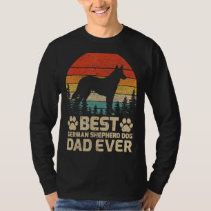 Mens Retro Vintage Best German Shepherd Dad Ever F T-Shirt