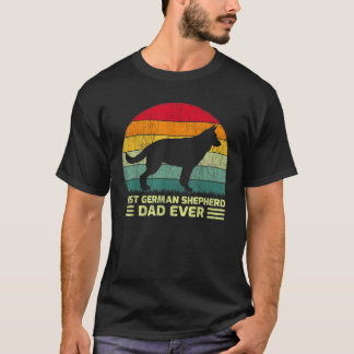 Mens Retro Vintage Best German Shepherd Dad Ever F T-Shirt