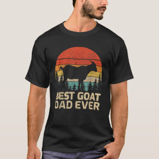 Mens Retro Vintage Best Goat Dad Ever Father s Day T-Shirt