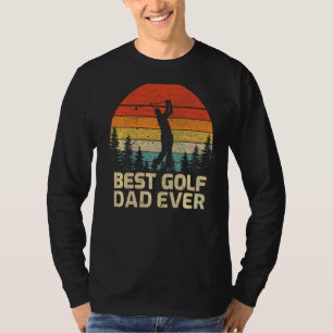Mens Retro Vintage Best Golf Dad Ever Father's Day T-Shirt