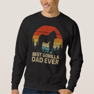Mens Retro Vintage Best Gorilla Dad Ever Father's  Sweatshirt