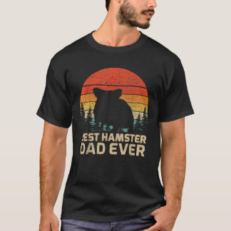 Mens Retro Vintage Best Hamster Dad Ever Father s T-Shirt