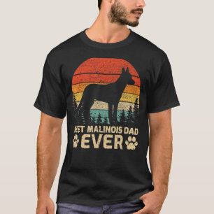 Mens Retro Vintage Best Malinois Dad Ever Father's T-Shirt