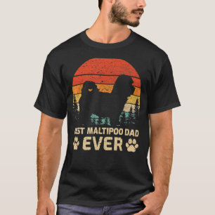 Mens Retro Vintage Best Maltipoo Dad Ever Father's T-Shirt