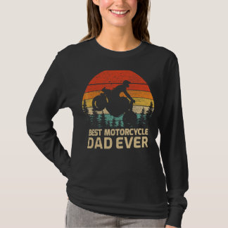 Mens Retro Vintage Best Motorcycle Dad Ever Father T-Shirt