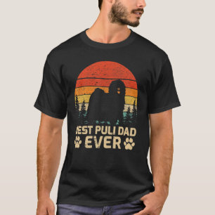 Mens Retro Vintage Best Puli Dad Ever Father's Day T-Shirt