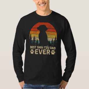 Mens Retro Vintage Best Shih Tzu Dad Ever Father's T-Shirt