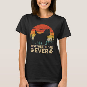 Mens Retro Vintage Best Westie Dad Ever Father's D T-Shirt