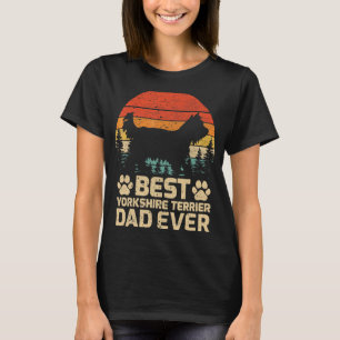Mens Retro Vintage Best Yorkshire Terrier Dad Ever T-Shirt