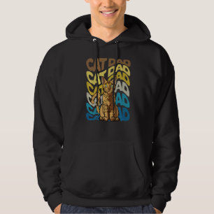 Mens Retro Vintage  Cat Bengal Cat Dad Daddy Hoodie