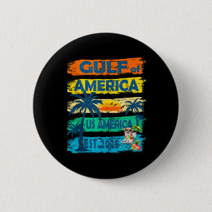 Mens Retro Vintage Gulf Of Us America 2025 America 6 Cm Round Badge