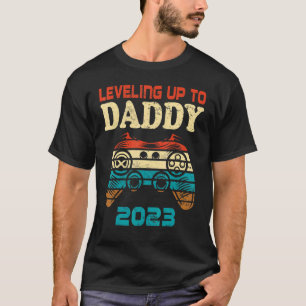 Mens Retro Vintage Levelling Up To Daddy 2023 Prom T-Shirt