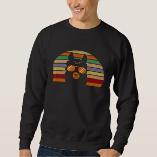 Mens Retro Vintage Llama Alpaca Sunglasses Striped Sweatshirt