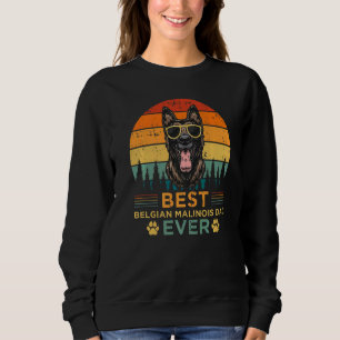 Mens Retro Vintage Sunset Best Belgian Malinois Da Sweatshirt