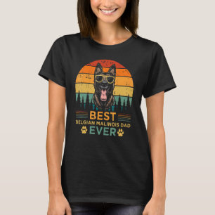 Mens Retro Vintage Sunset Best Belgian Malinois Da T-Shirt
