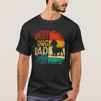 Mens Retro Vintage Sunset Best Dachshund Dog Dad E T-Shirt
