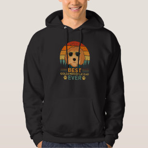 Mens Retro Vintage Sunset Best Goldendoodle Dad Fa Hoodie