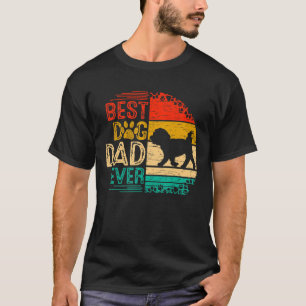 Mens Retro Vintage Sunset Best Maltese Dog Dad Eve T-Shirt