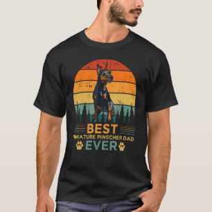 Mens Retro Vintage Sunset Best Miniature Pinscher T-Shirt