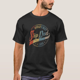 Mens Retro Vintage World's Best Step Dad Ever T-Shirt
