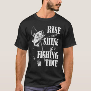Mens Rise And Shine It´S Fishing Time Fisher T-Shirt
