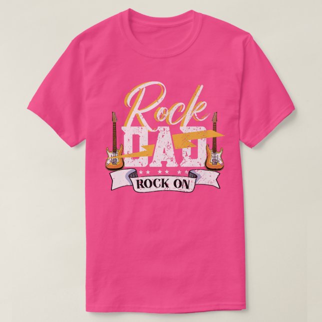 Mens Rock DadElectronic Rock Guitar 896 T-Shirt (Design Front)