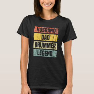 Mens Rock Drummer Dad Vintage Drummers Clothing Ro T-Shirt
