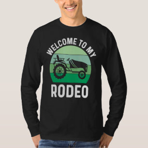 Mens Rodeo Dad Lawn Mowing Landscaping Yard Work T-Shirt