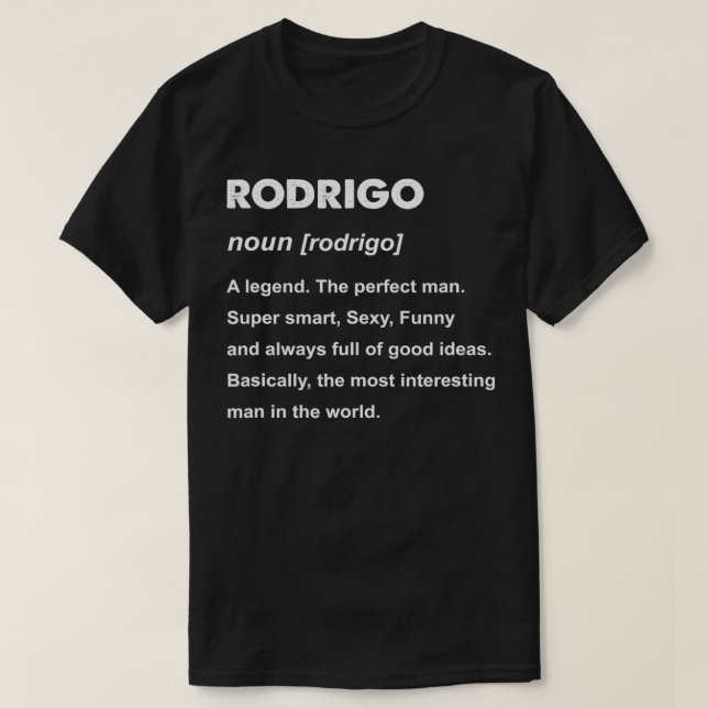 Mens Rodrigo Name  T-Shirt (Design Front)