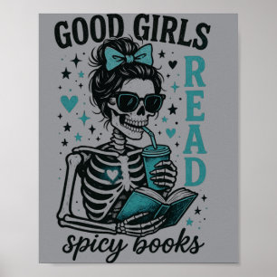 Mens Romance Reader Good Girls Read Spicy Books Poster