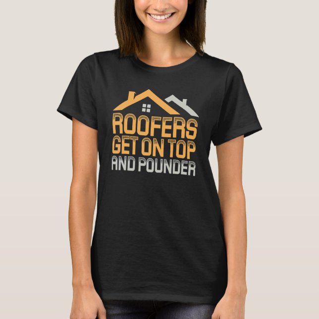 Mens Roofer Mens Roofing  Roofer T-Shirt (Front)